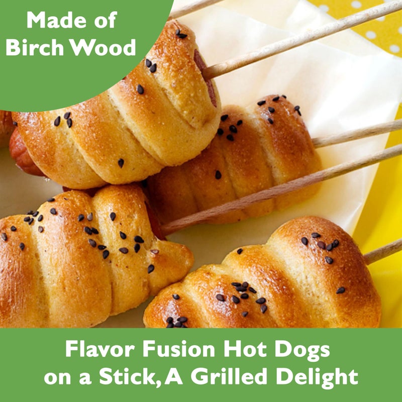 بيرفيكت ستيكس أعواد كلب الذرة الخشبية المثالية من ستيكس. 10 بوصة × 3/16 عبوة من 1000 قيراط - Image 4